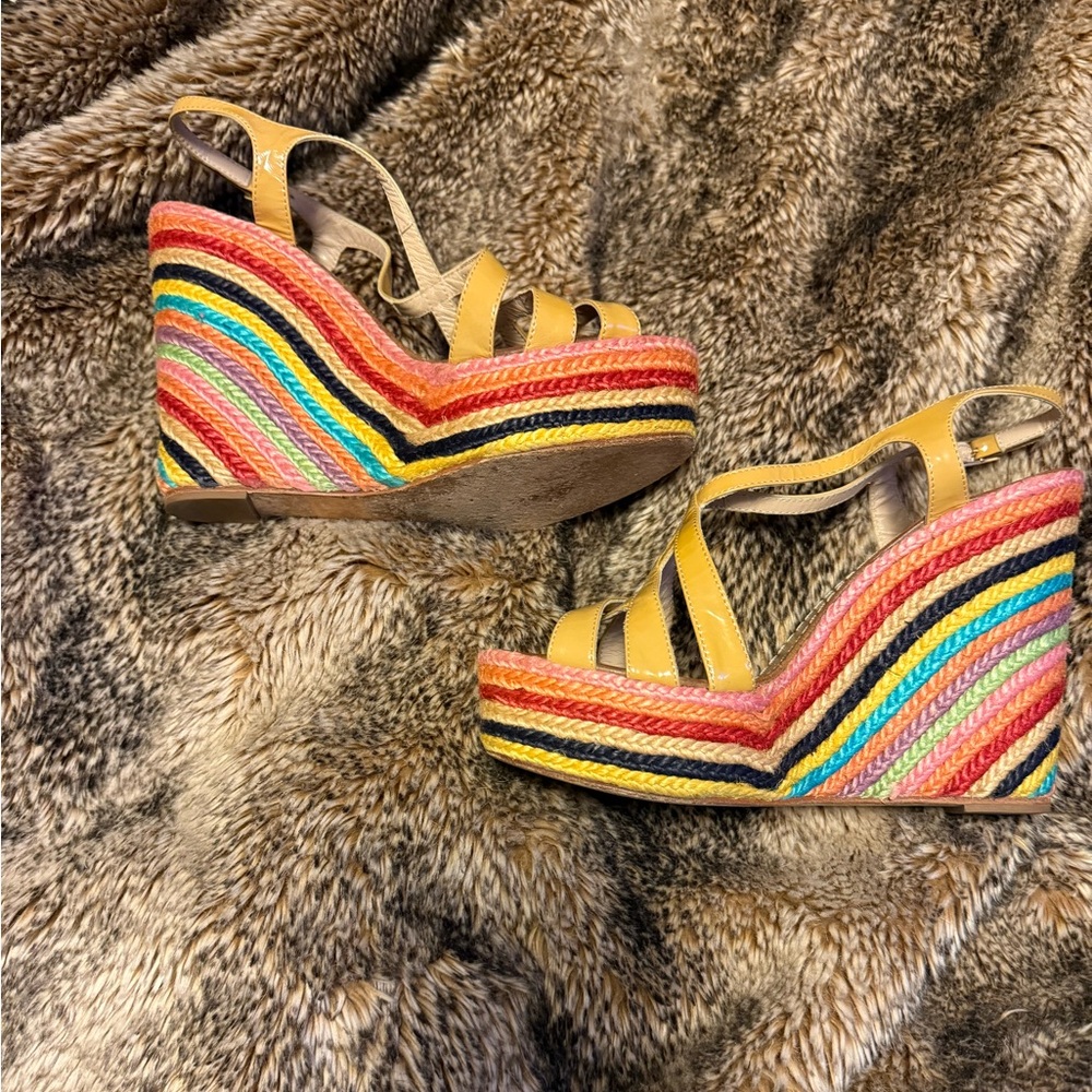 Kate Spade Multicolor Strappy Wedges
